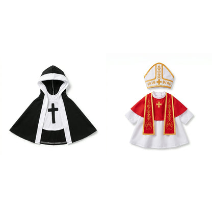 Nun and Pope pet costume set